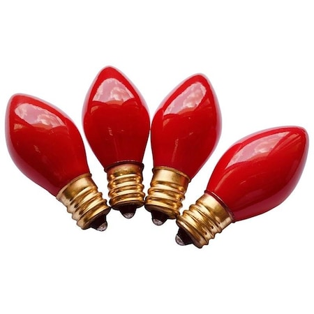 Replacement Bulb, 5 W, Candelabra Lamp Base, Incandescent Lamp, Ceramic Red Light